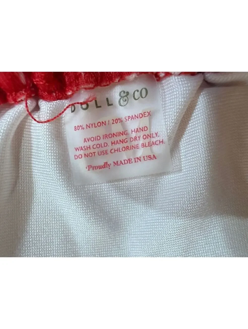 Doll & Co Red Polka Dot Bikini Set Made in USA. NEVER WORN